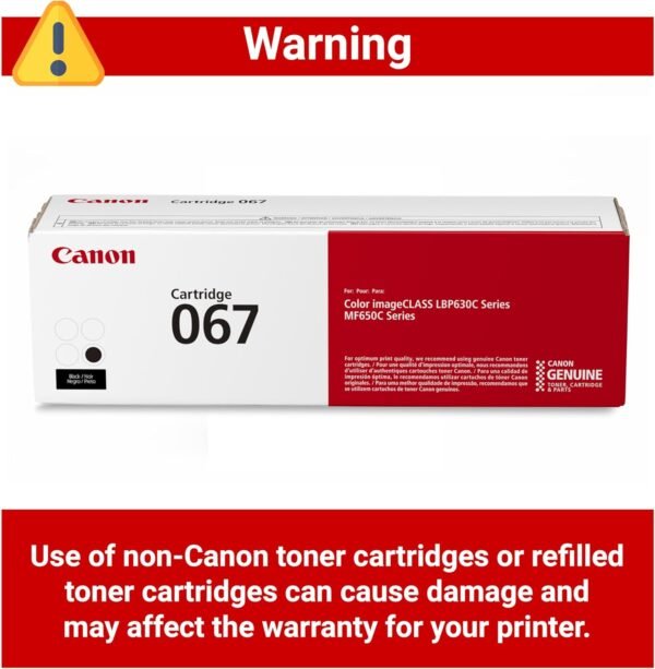 Canon Genuine 067 Black Toner Cartridge Compatible with LBP633Cdw, LBP632Cdw, MF652Cdw, MF653Cdw, MF654Cdw, MF656Cdw
