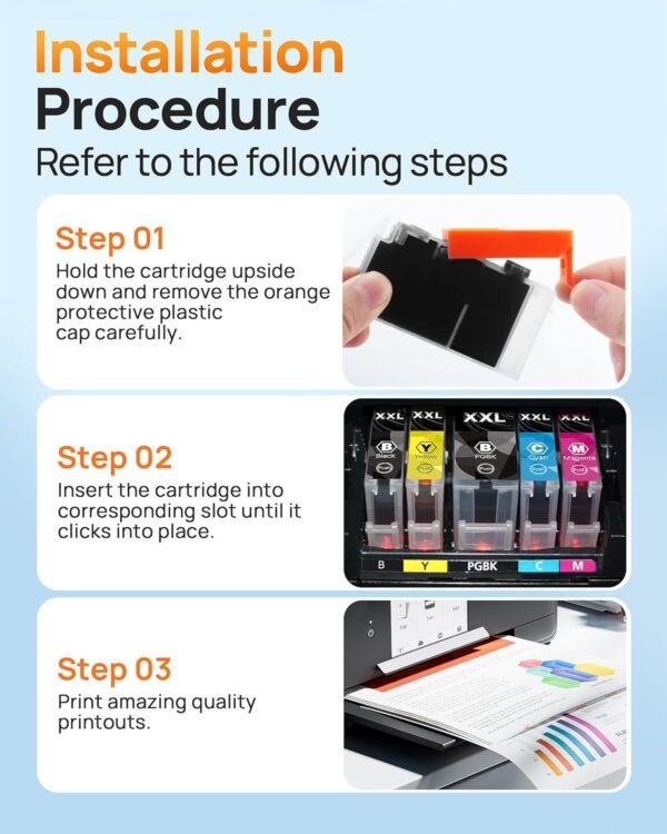 10 Pack 280 281 XXL Ink Cartridges Replacement for Canon 280 281 Ink cartridges PGI280XXL CLI281XXL Compatible with PIXMA